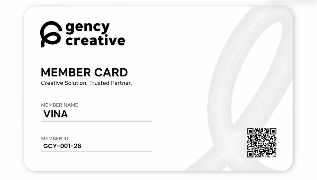 Cover image for Minimalist Brand Member Card Design.