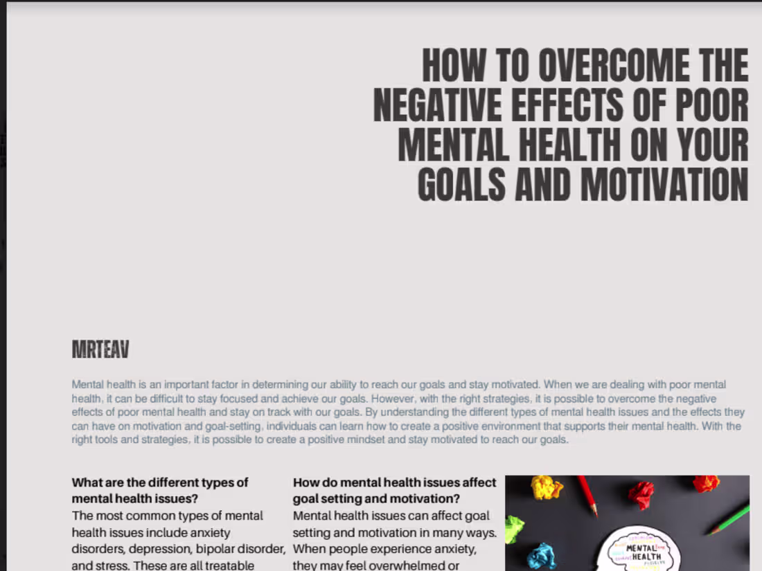 Cover image for Article on Mental Health