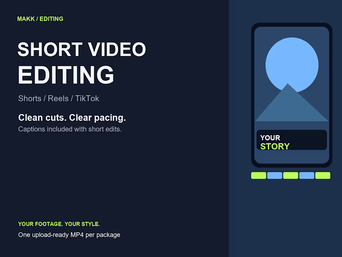 Cover image for Shorts, Reels and TikTok Editing with English Captions