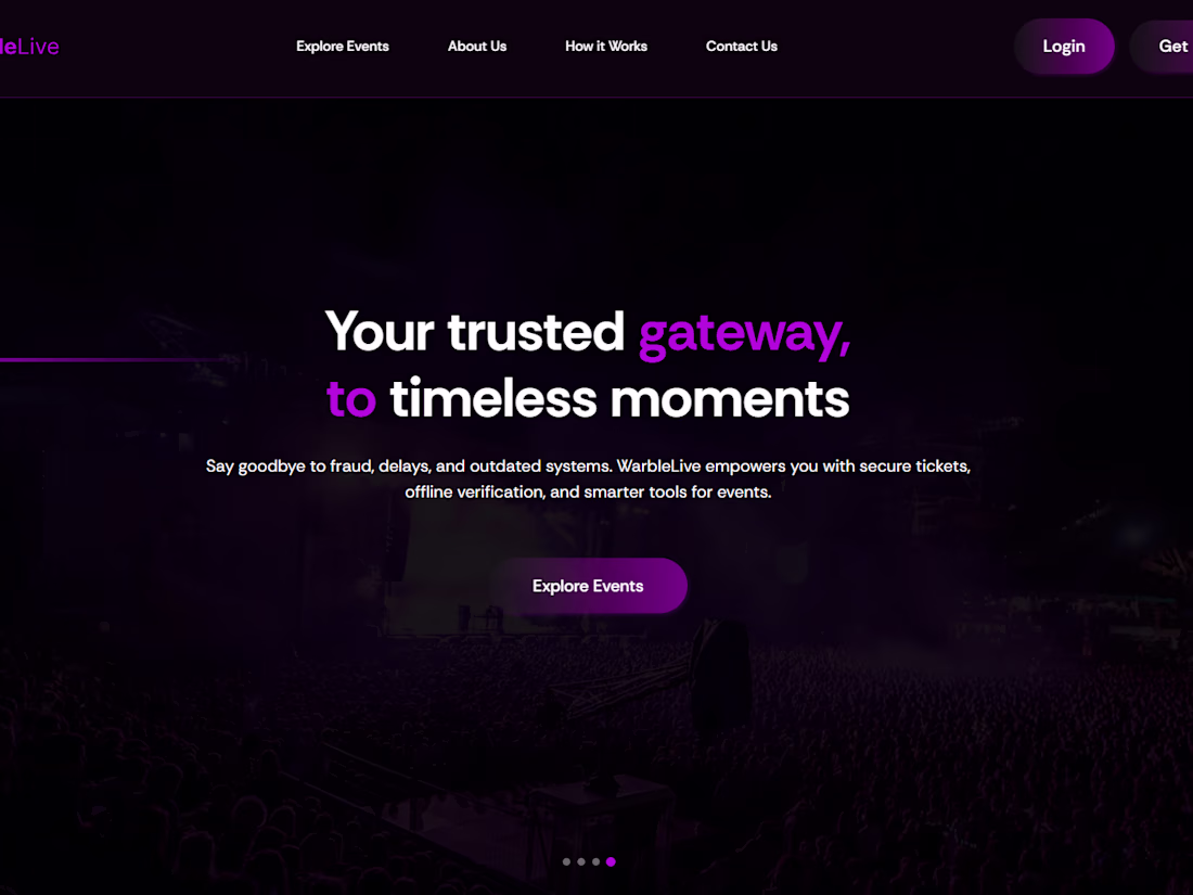 Cover image for WarbleLive – Blockchain-Based Ticketing Infrastructure