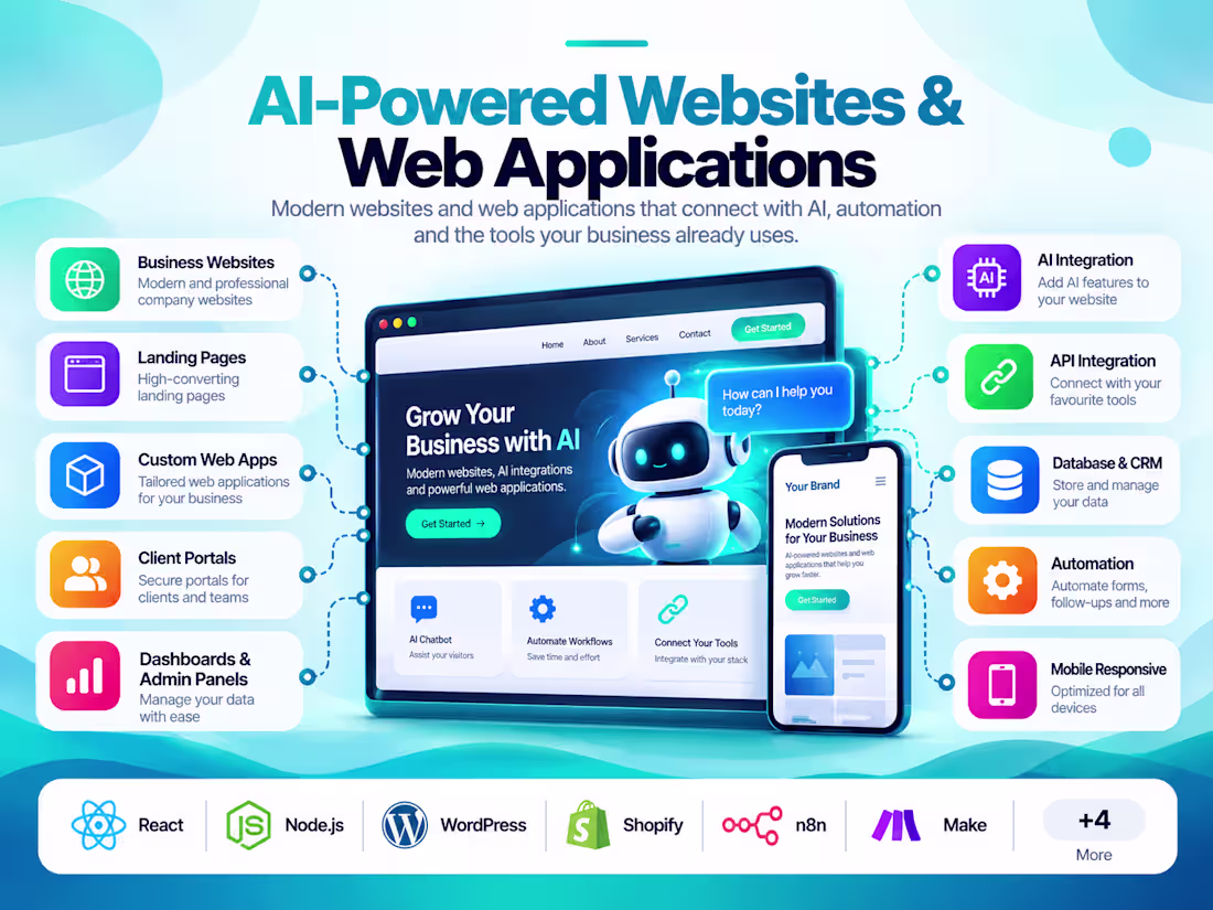 Cover image for AI-Powered Websites & Web Applications