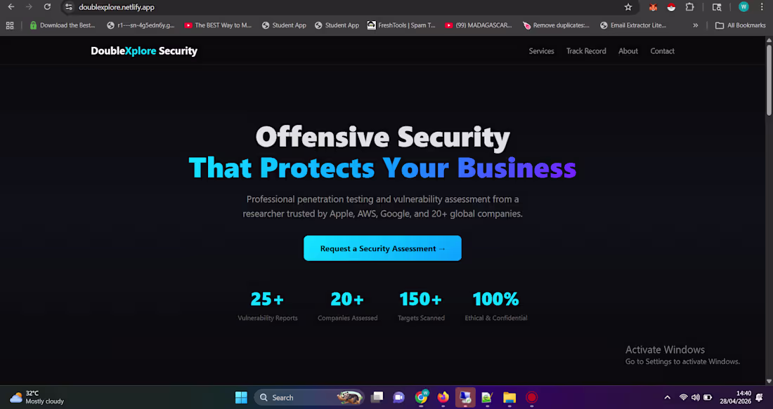 Cover image for DoubleXplore Security – my professional