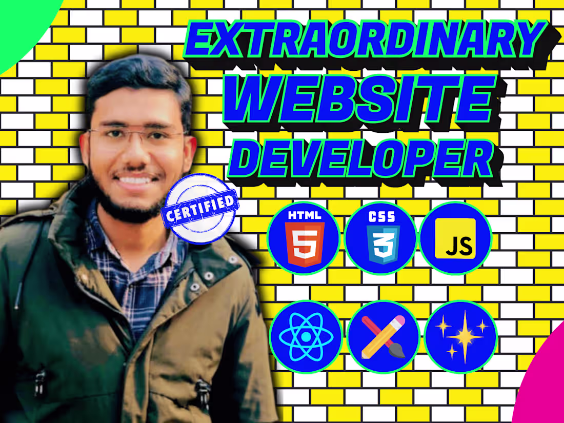Cover image for I will develop front end custom website that impress