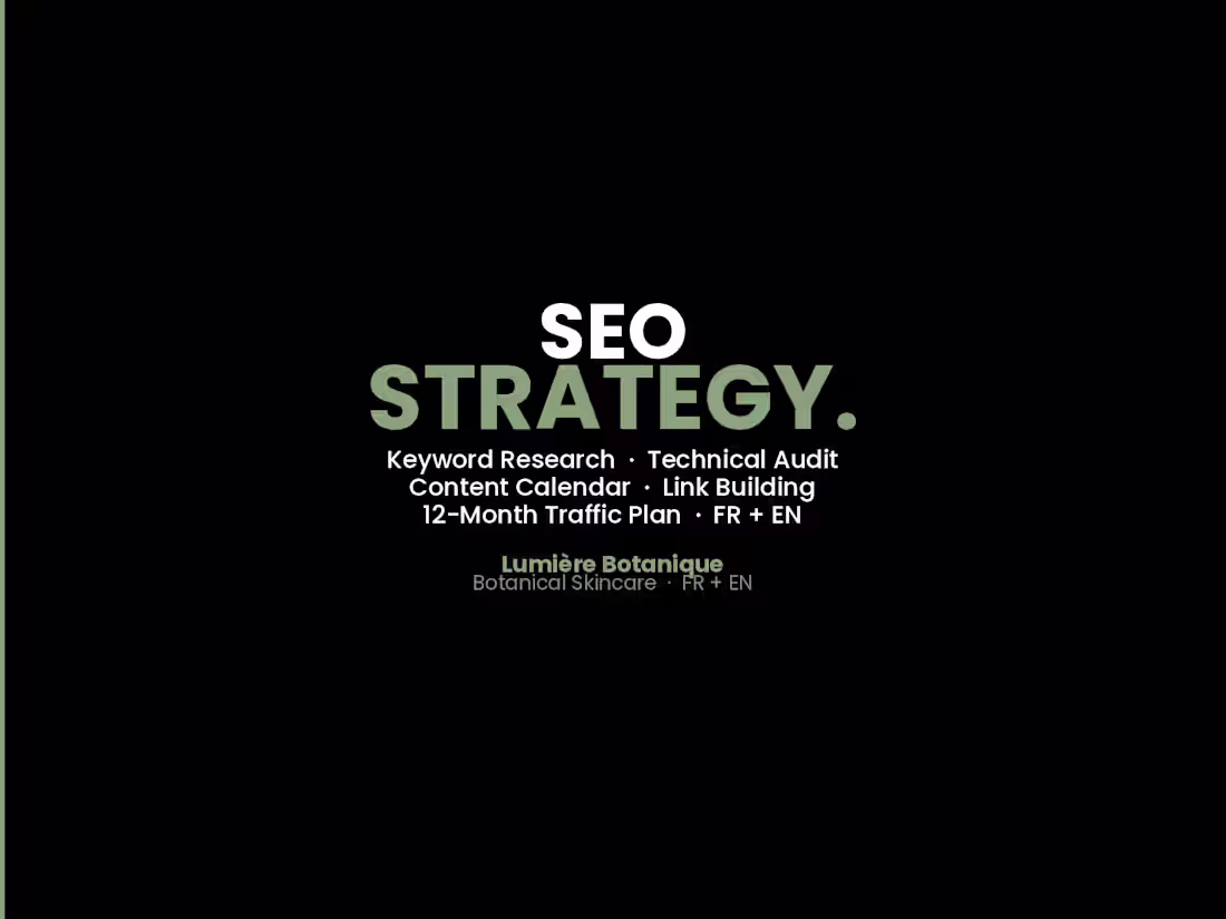 Cover image for SEO Strategy — Lumière Botanique
Developed