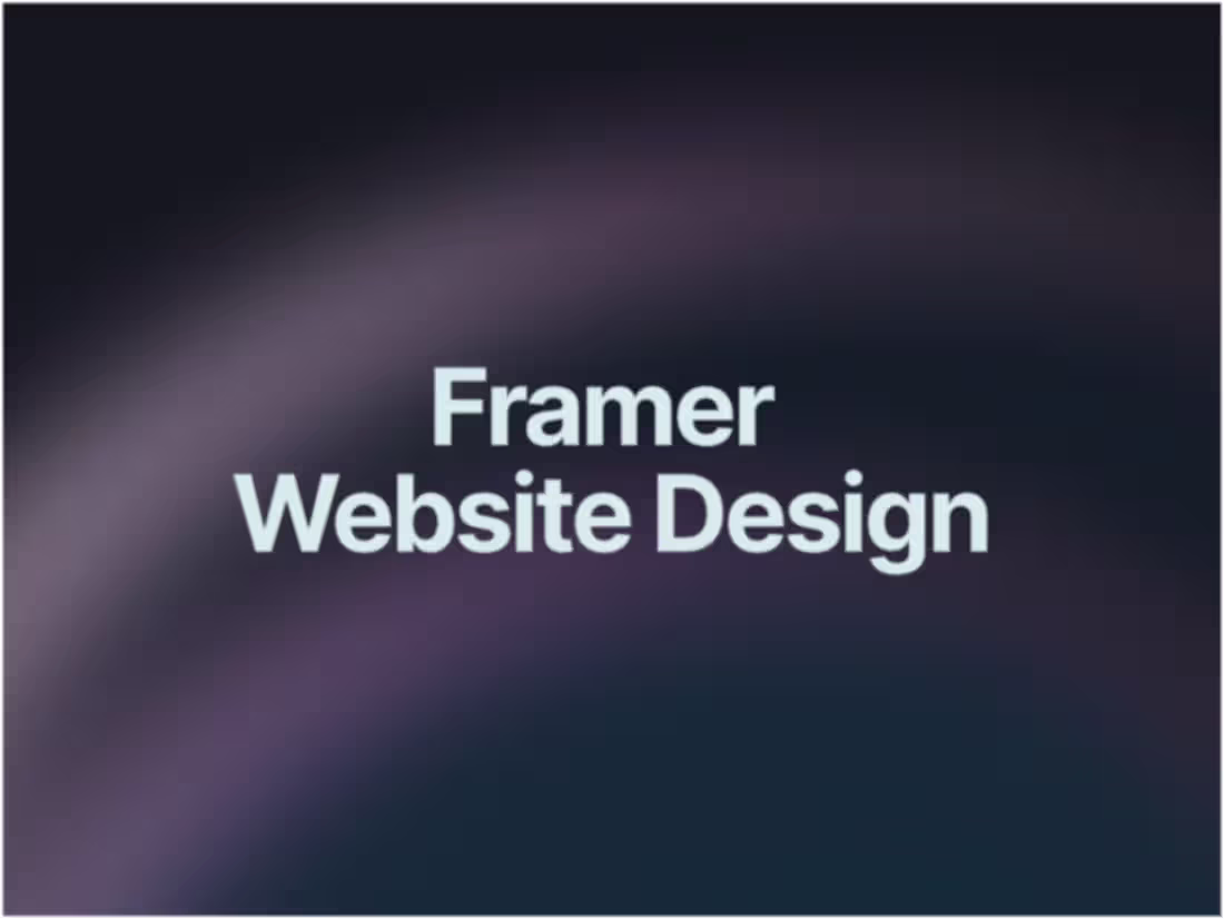 Cover image for design or redesign framer website with animation, landing page