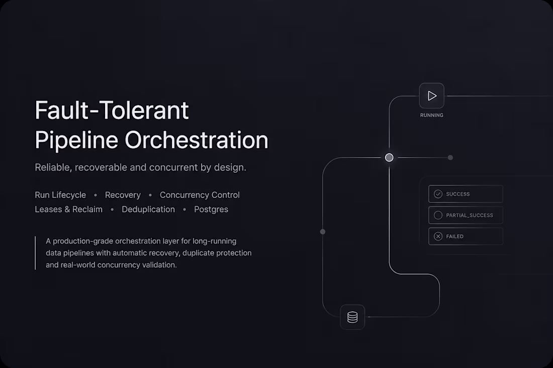 Cover image for Built a fault-tolerant orchestration layer