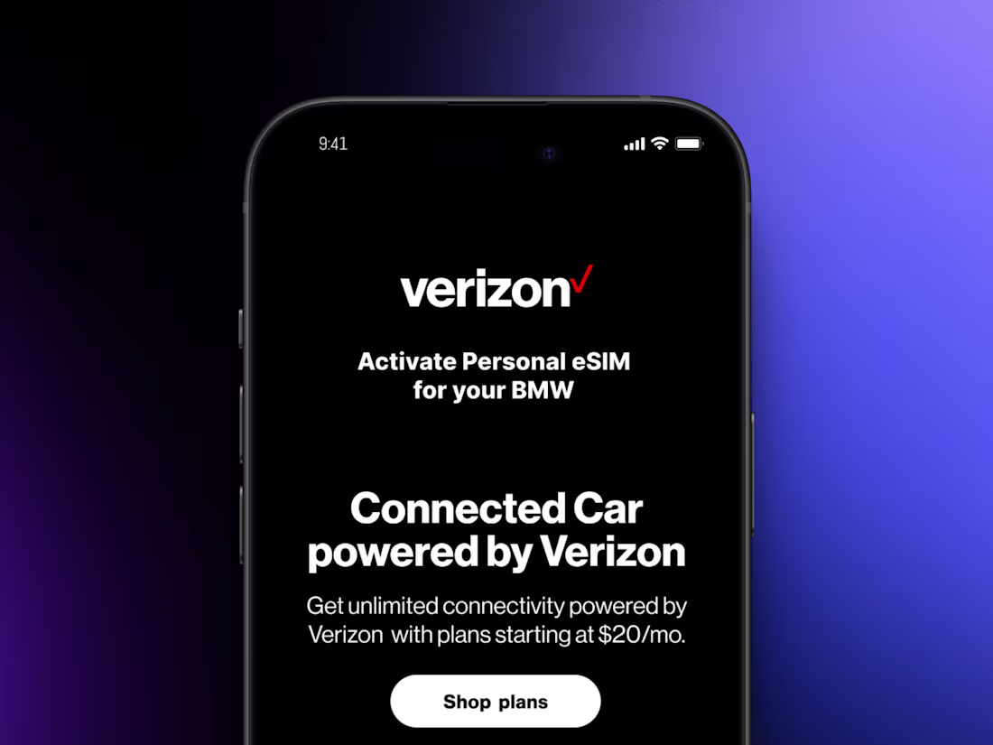 Cover image for Verizon Connected Car Microsite for BMW owners