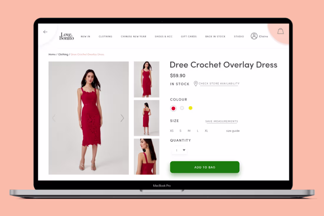 Cover image for Love, Bonito Website Re-design
