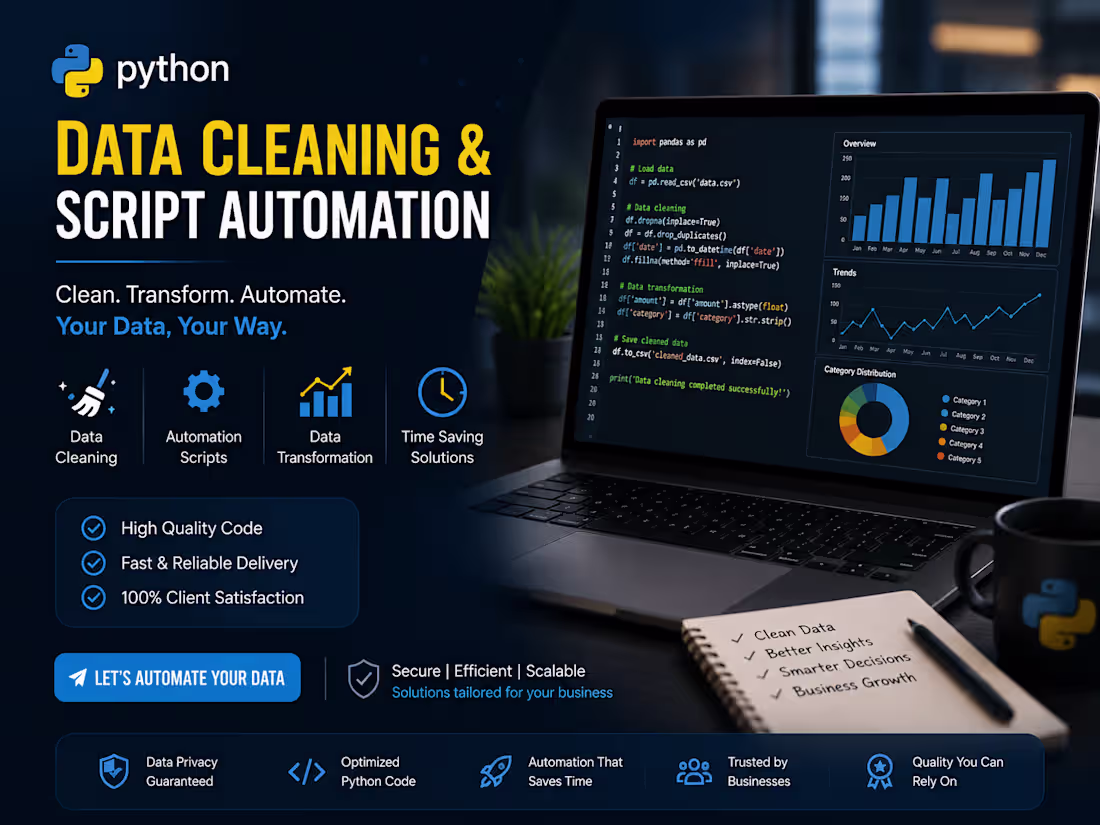 Cover image for Python Data Cleaning, Merging & Workflow Automation