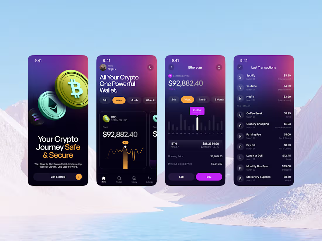 Cover image for Mobile App UI/UX Design (Figma)