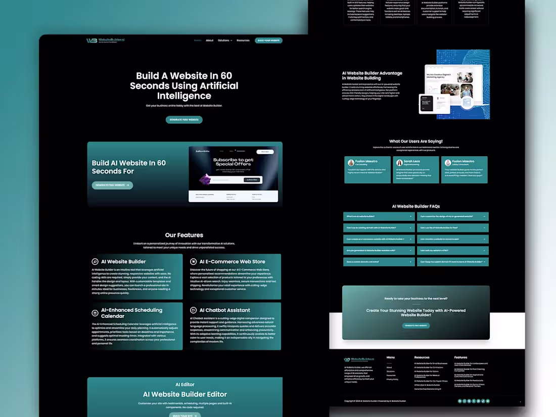 Cover image for AI Website Design For Website Builder AI | Ashiqurtech