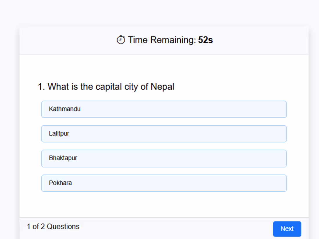Cover image for Customizable Quiz Application