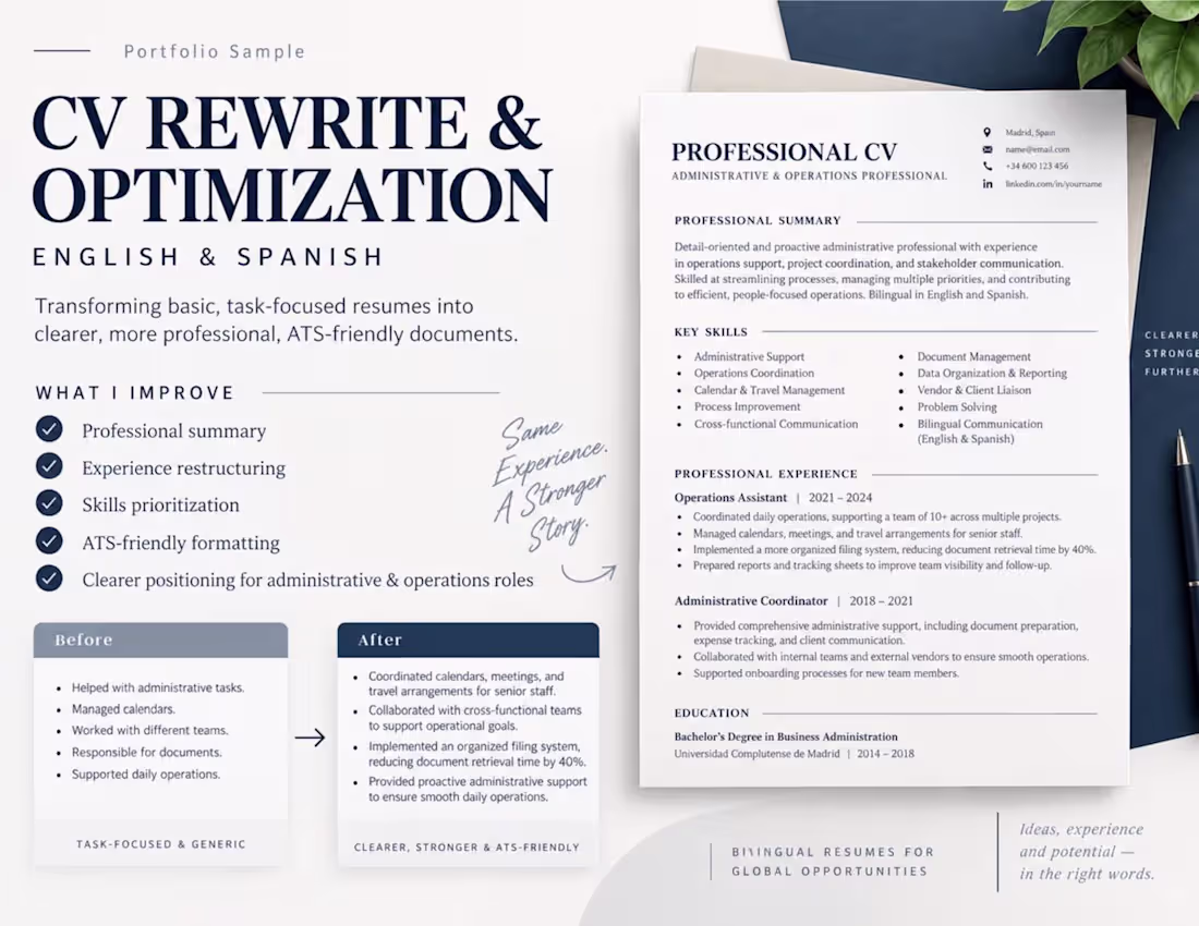 Cover image for CV REWRITE & OPTIMIZATION |