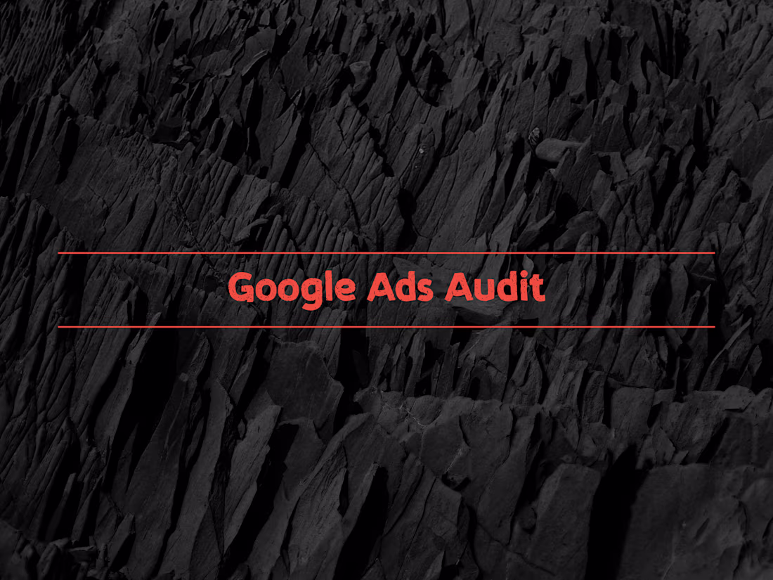 Cover image for Google Ads Audit