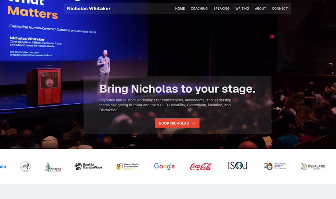 Cover image for Nicholas Whitaker Personal website