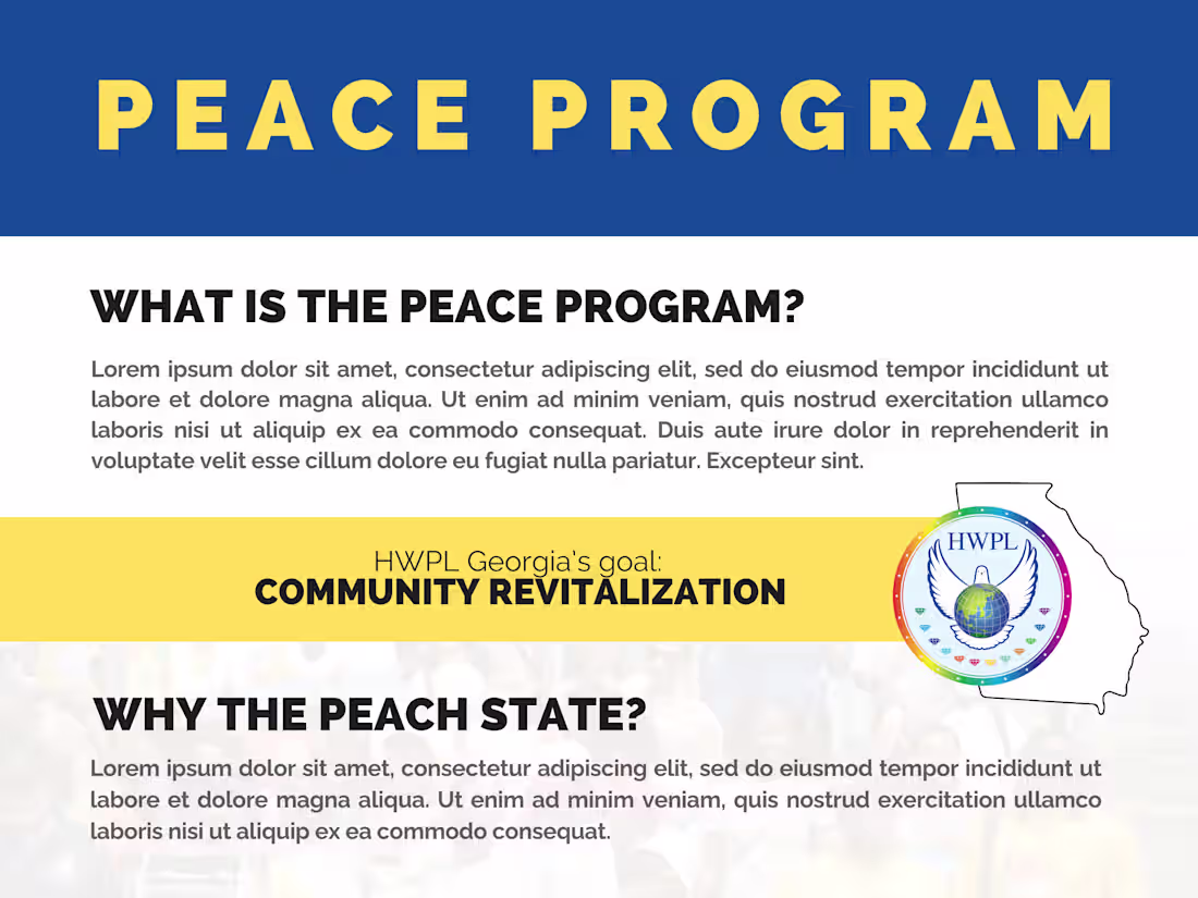 Cover image for HWPL Georgia - Branding Guidelines and Report Documents I de...