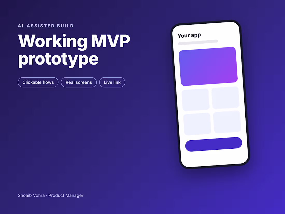 Cover image for AI-Built MVP: From Idea to Working App