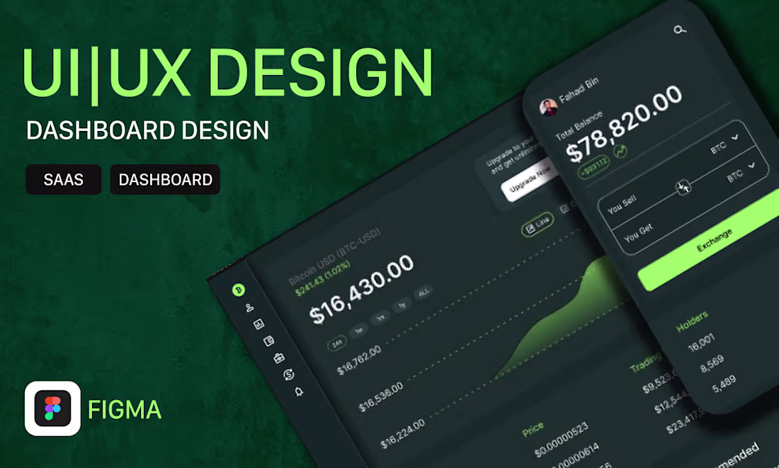 Cover image for I will functional SaaS UI dashboard design