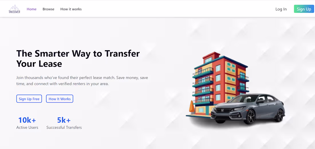 Cover image for Takeover Website for Car and Appartement