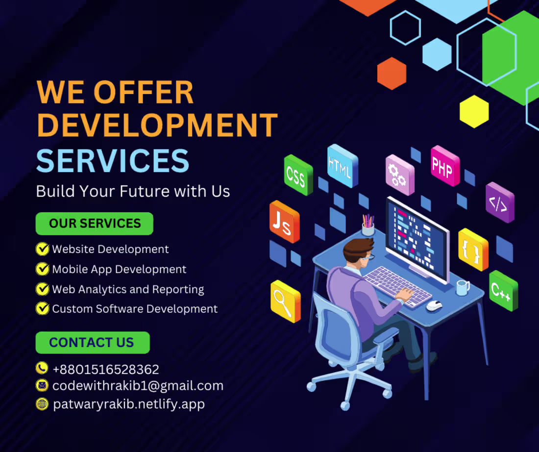 Cover image for I will build, rebuild website development as full stack develope