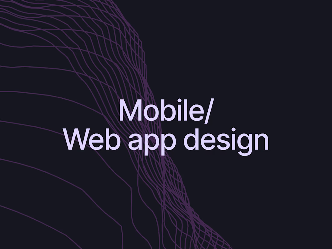 Cover image for Mobile/Web app design
