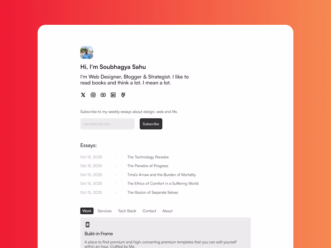 Cover image for Diarybook - Minimal Personal Blog Framer Template Inspired b...