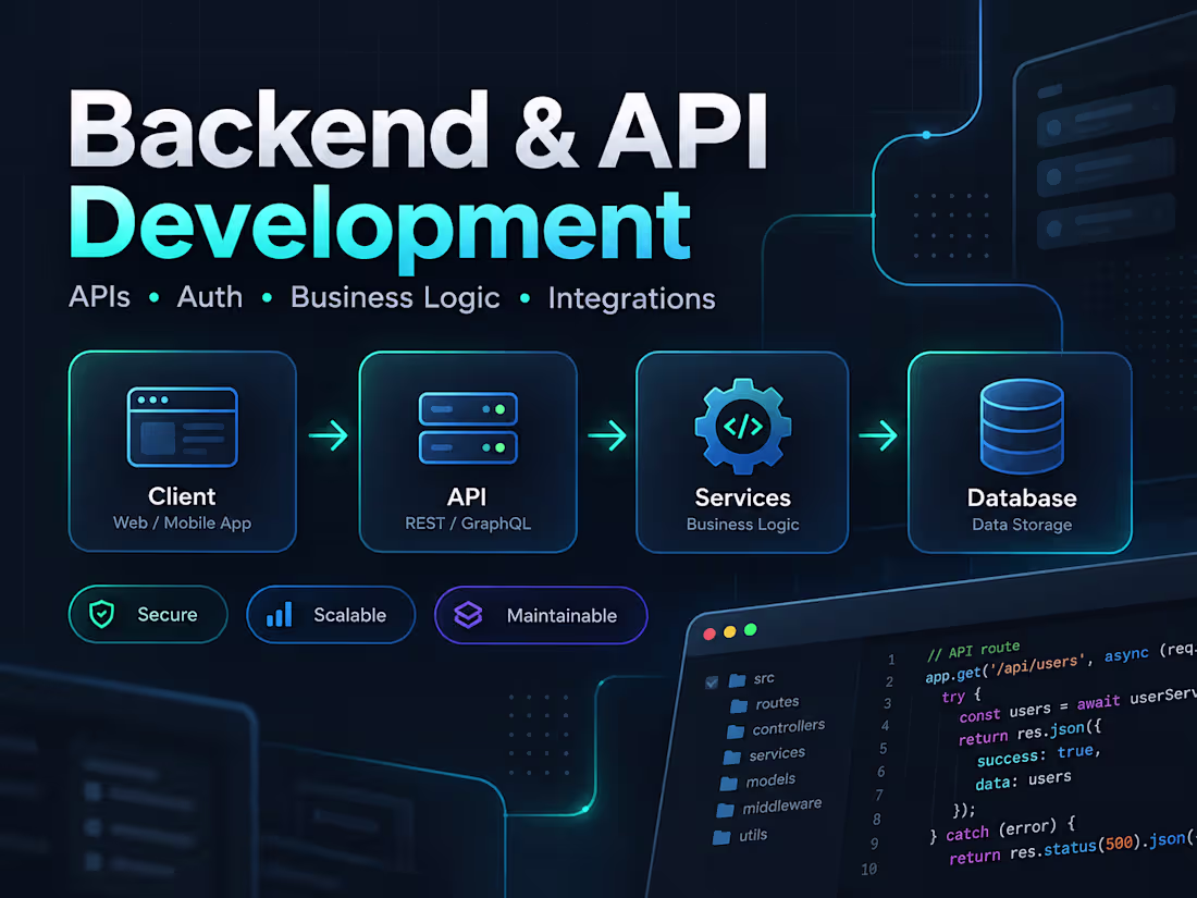 Cover image for Backend & API Development
