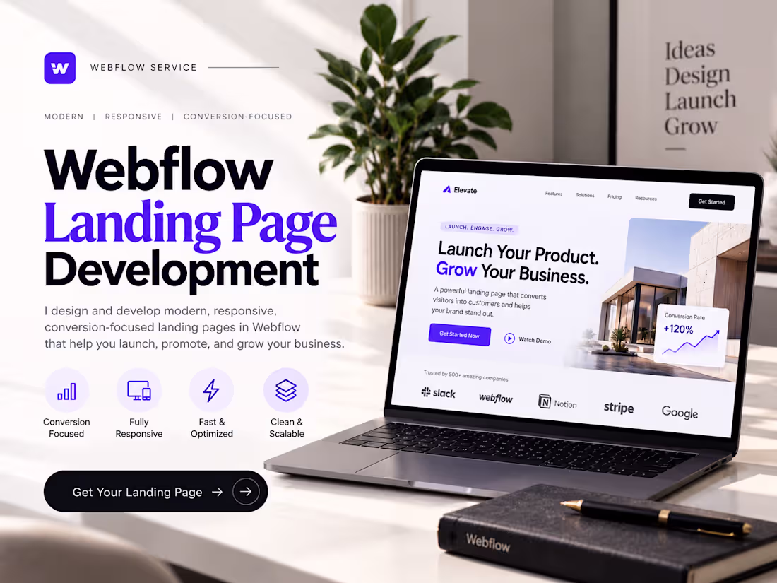 Cover image for Webflow Landing Page Development