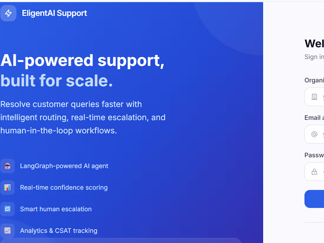 Cover image for Multi-tenant AI customer support platform