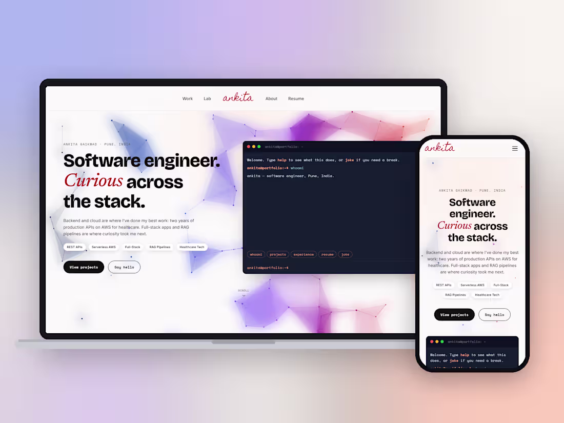 Cover image for Personal portfolio website: design and