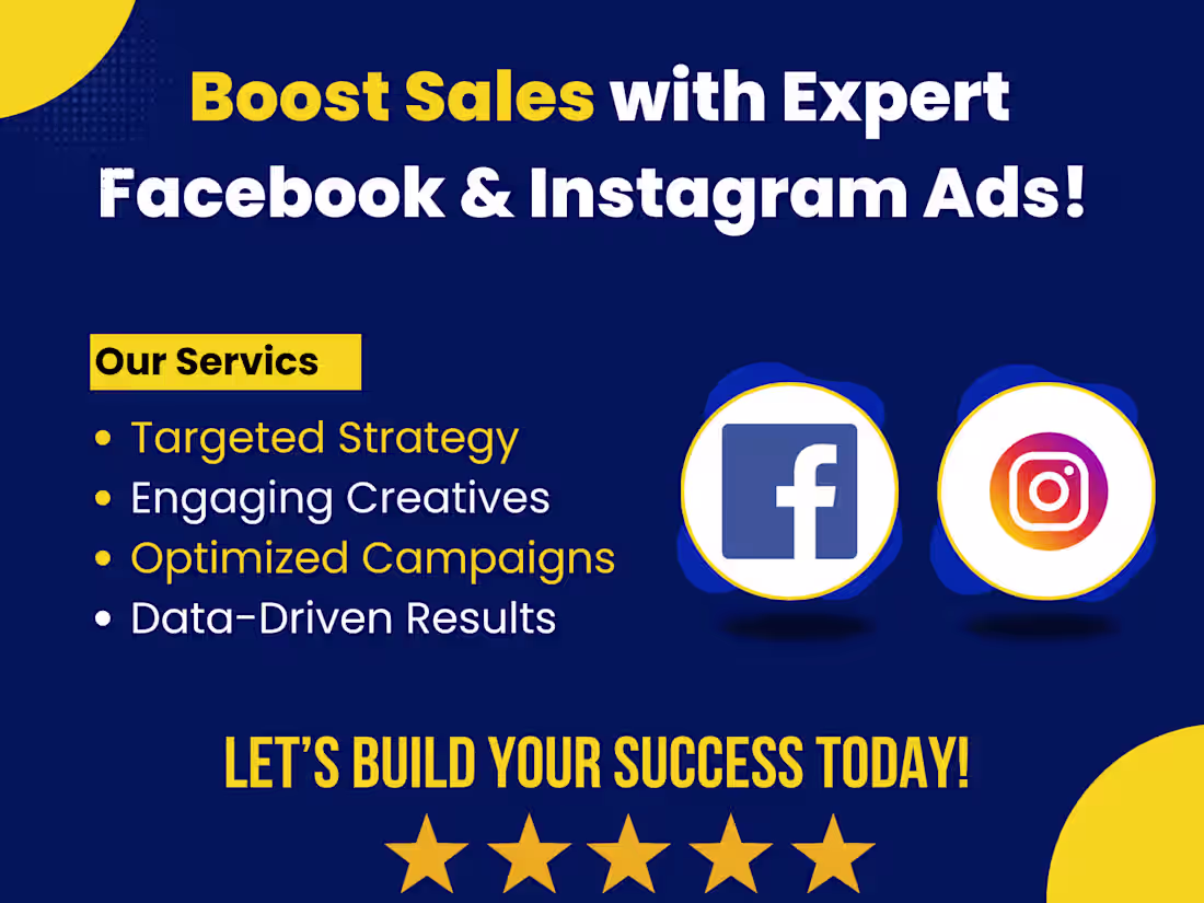 Cover image for 🚀 Skyrocket Your Sales with Expert Facebook & Instagram Ads!