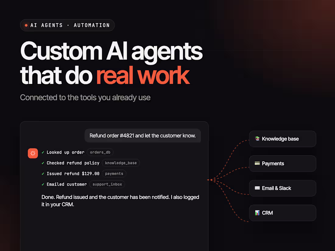 Cover image for Custom AI Agent & Workflow Automation