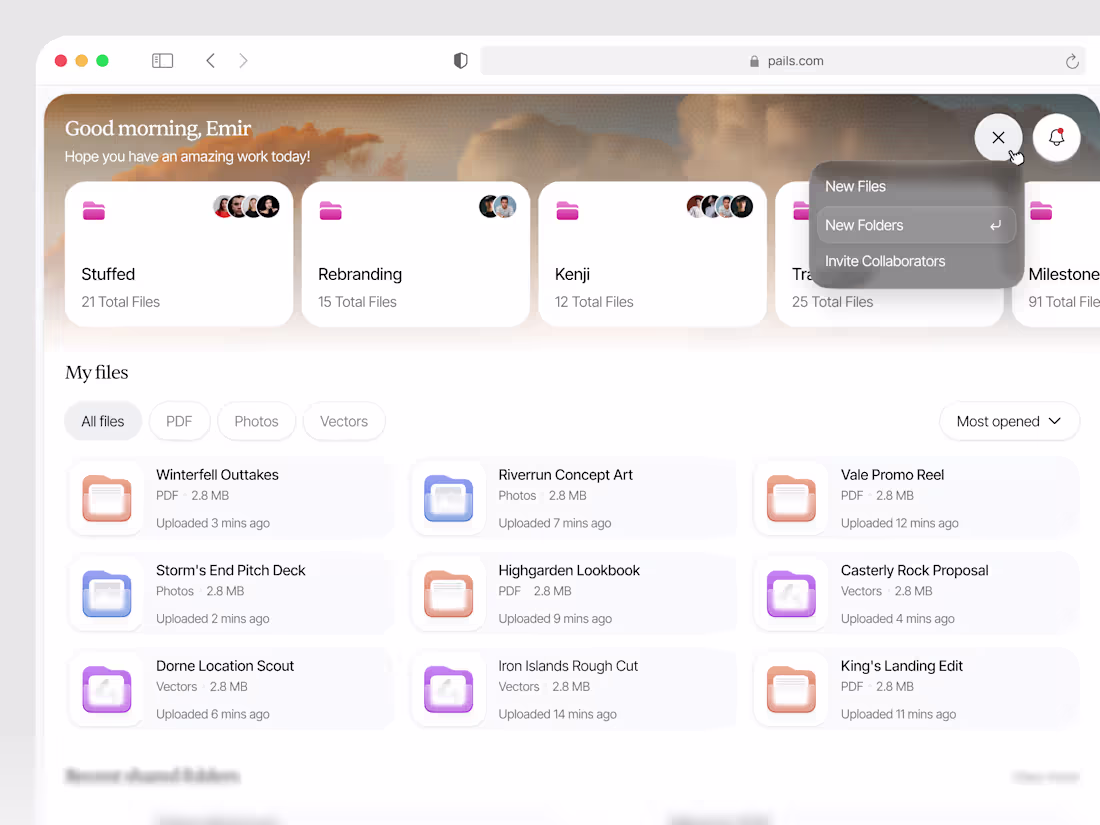 Cover image for Pails - Cloud Service Dashboard