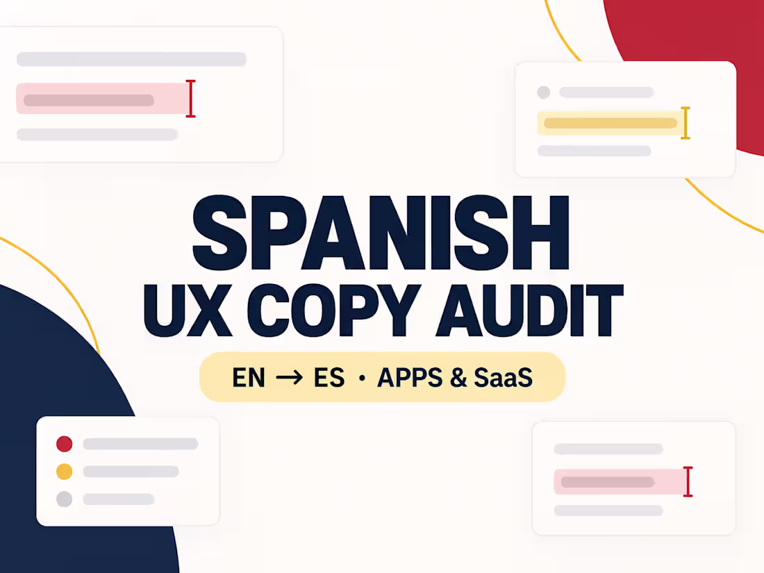 Cover image for Spanish UX Copy Audit for SaaS Onboarding