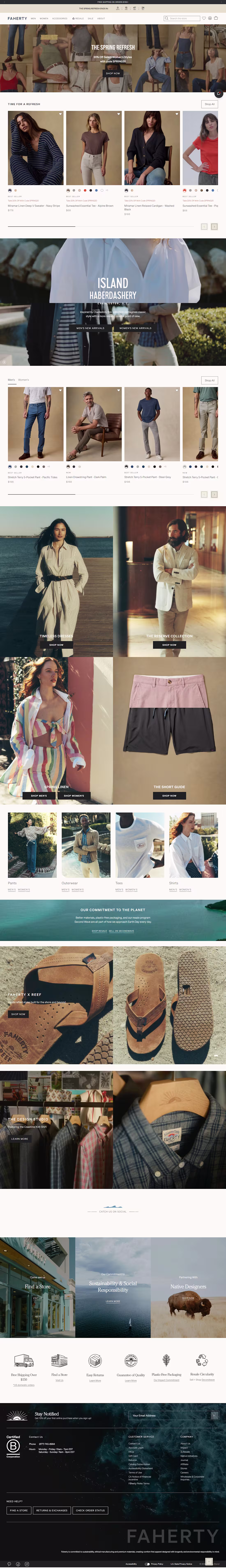 Cover image for Faherty Brand – Shopify Fashion