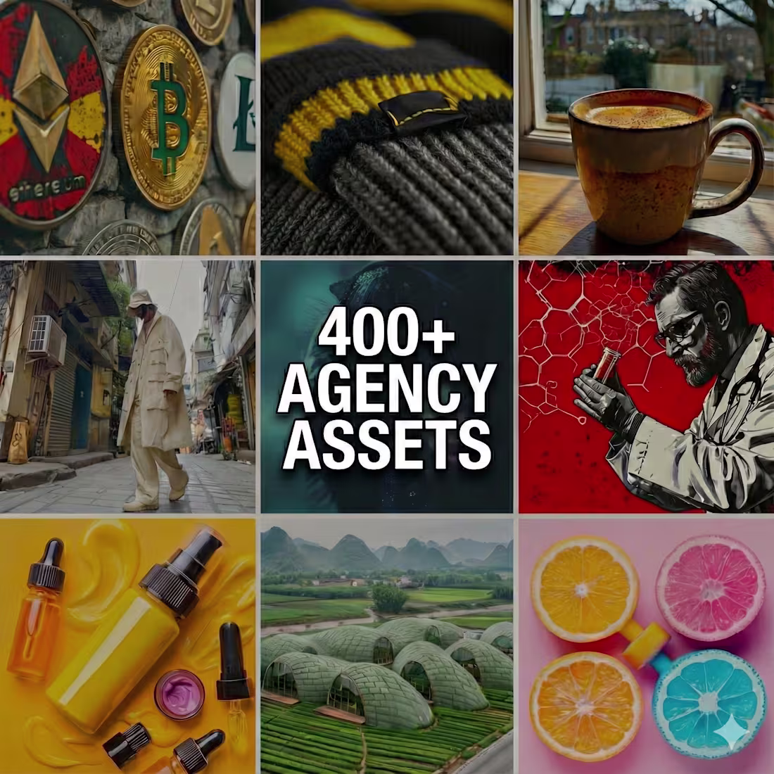 Cover image for 400+ 4K Visuals The Ultimate Agency & Creator Vault 20 Categorie