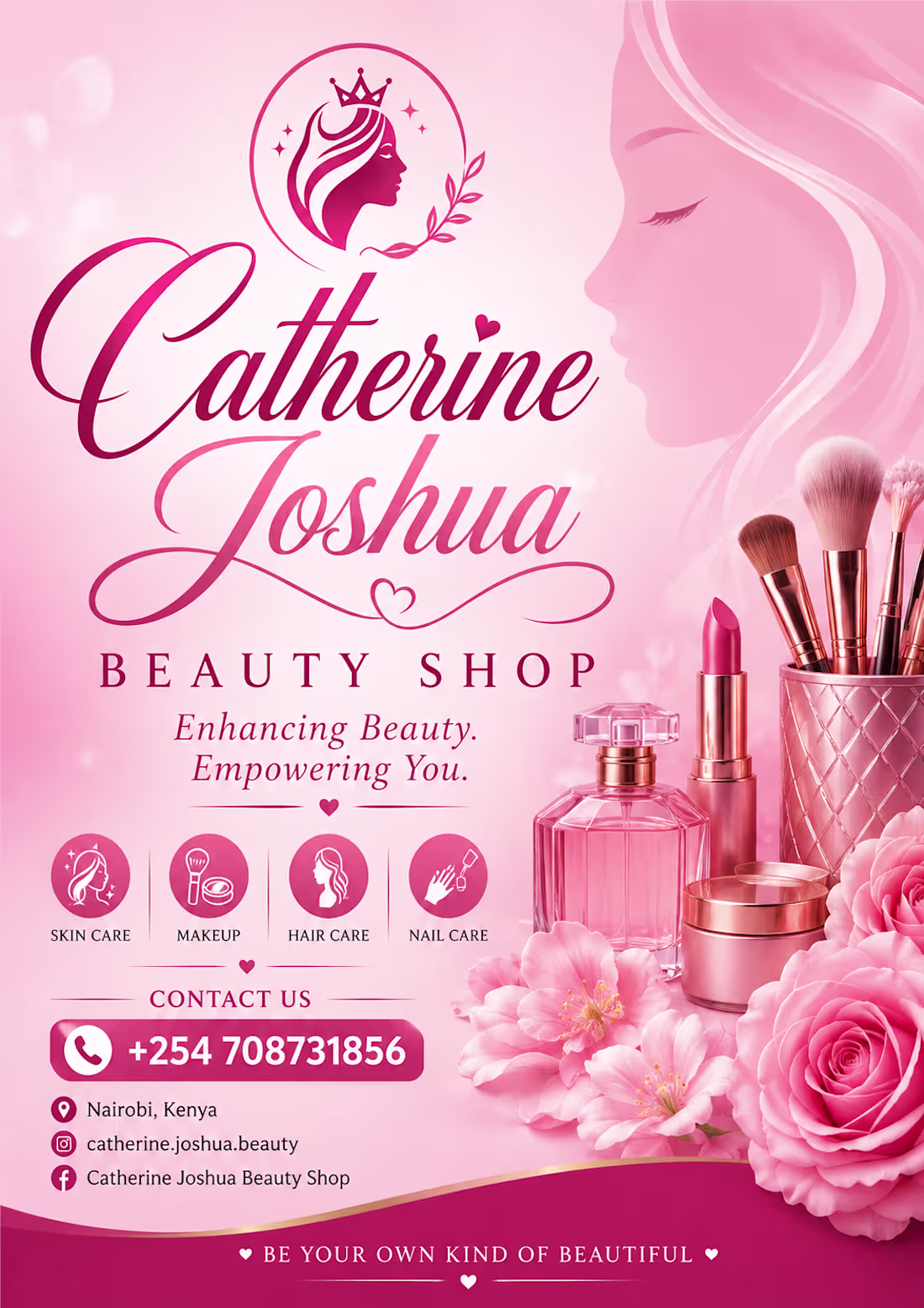 Cover image for Catherine Joshua Beauty Shop — Brand Identity