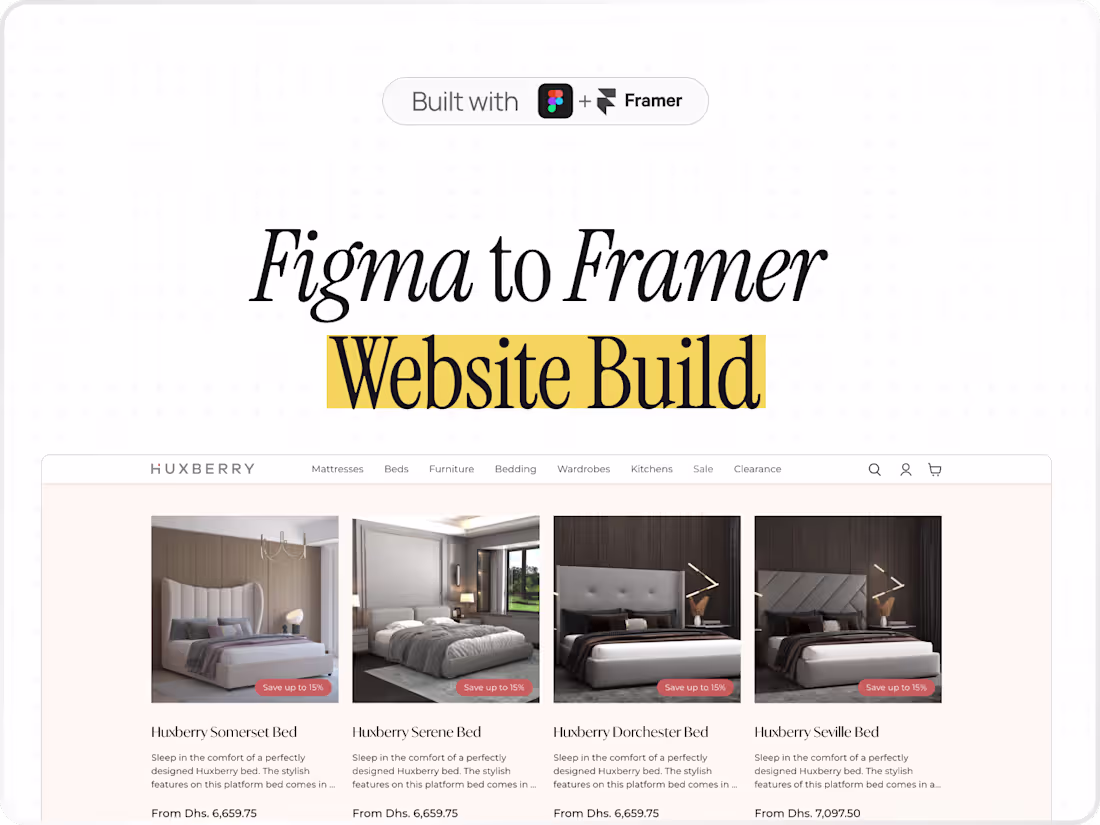 Cover image for Figma to Framer Website Build