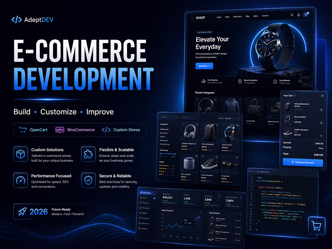 Cover image for E-commerce Development & Customization