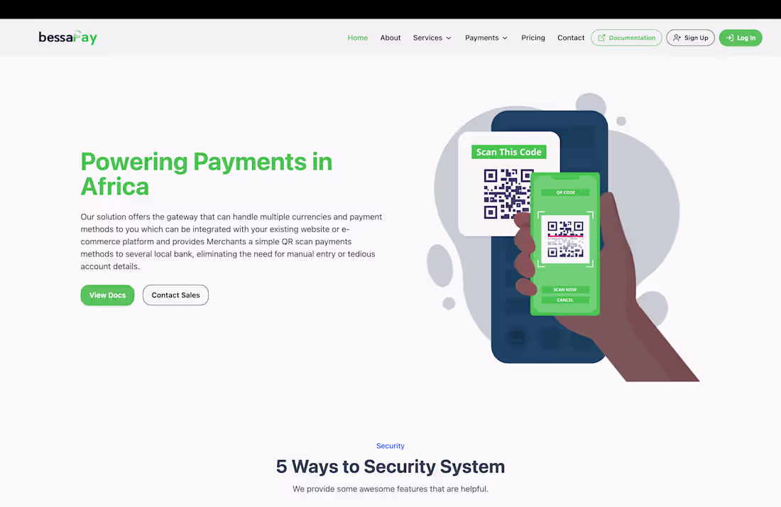 Cover image for BessaPay

Payment gateway powering payments across