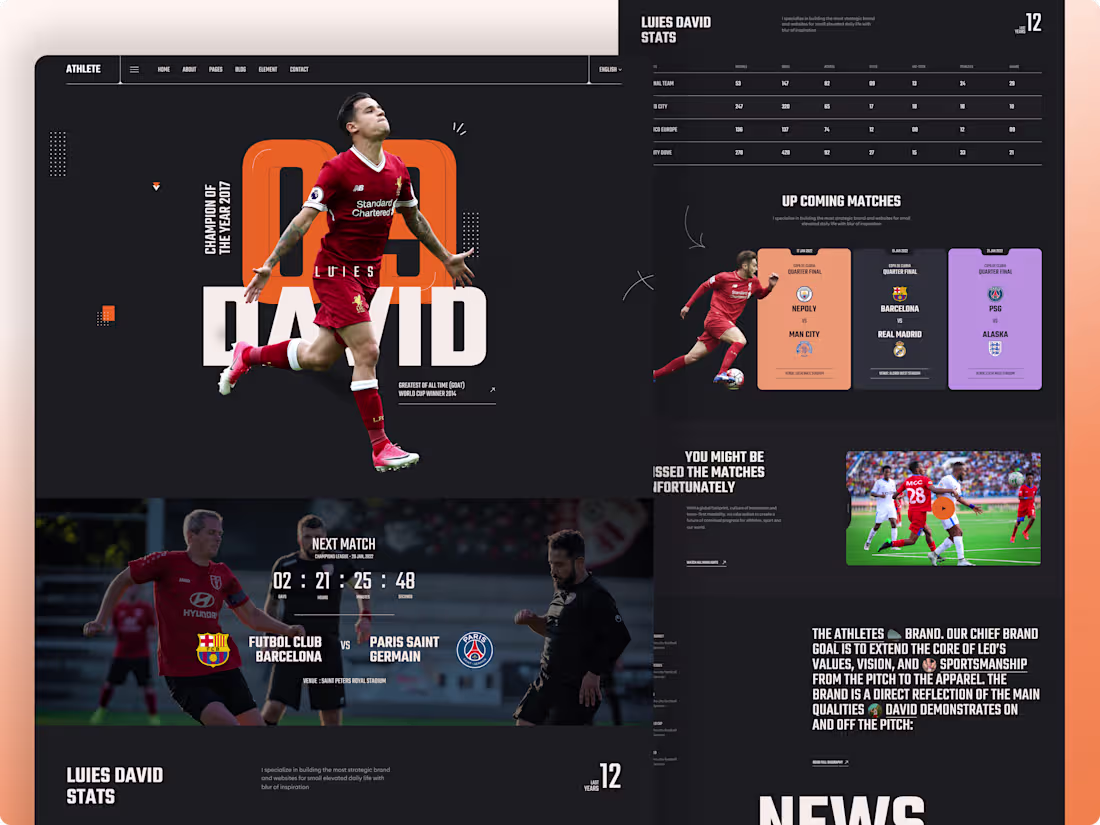 Cover image for ⚽ Athlete Portfolio & Live