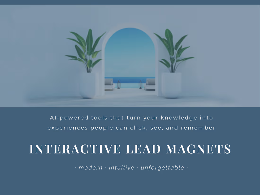 Cover image for AI Web-based Interactive Lead Magnet