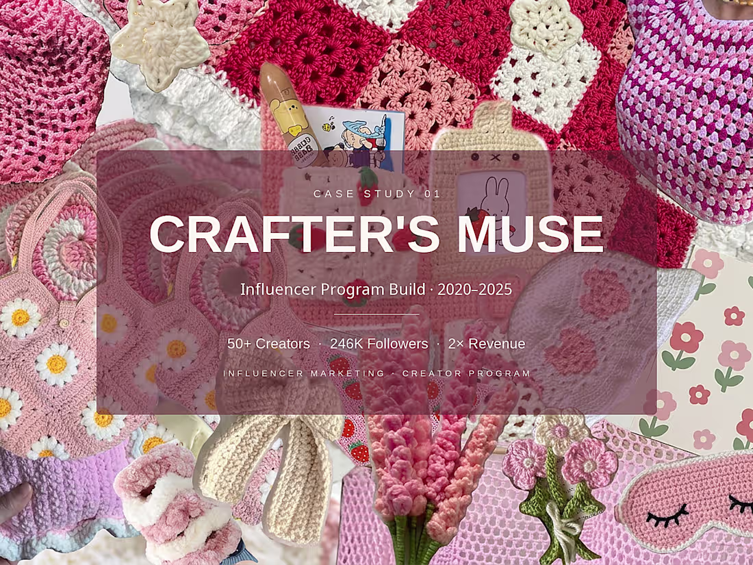 Cover image for Crafter's Muse — Influencer Program Build From Zero