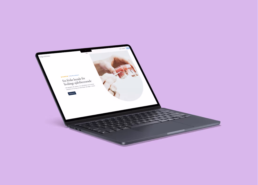 Cover image for Helgtandvården web design