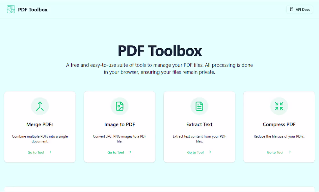 Cover image for About 3 months ago, I built PDF Toolbox (https://github.com/...