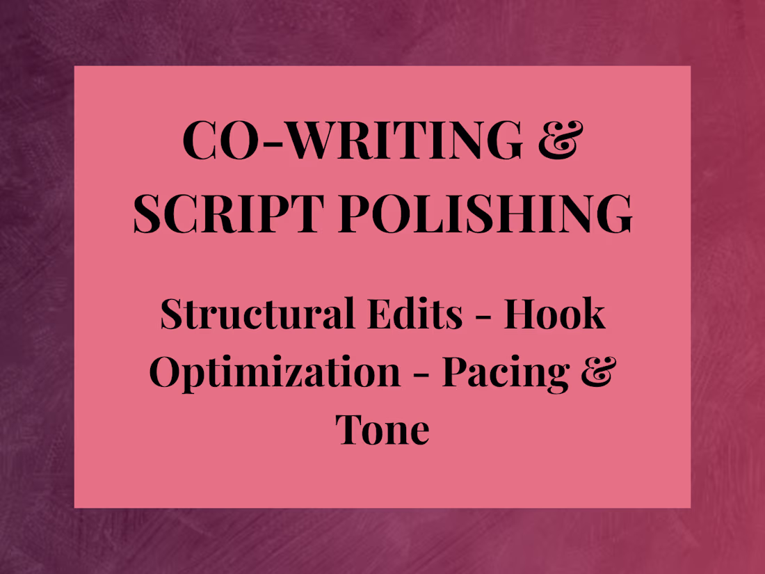 Cover image for Co-Writing & Script Polishing
