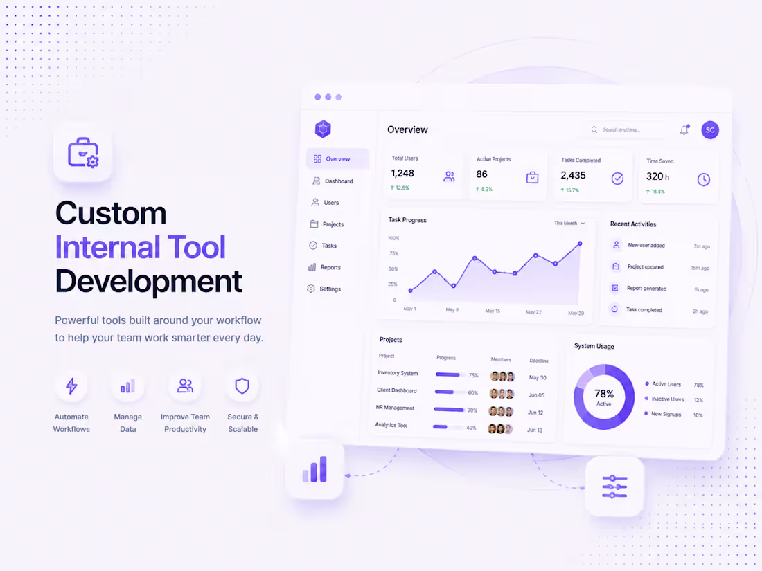 Cover image for Custom Internal Tool Development