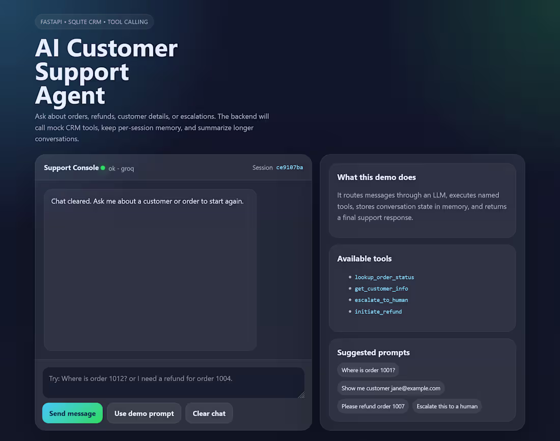 Cover image for AI Customer Support Agent with