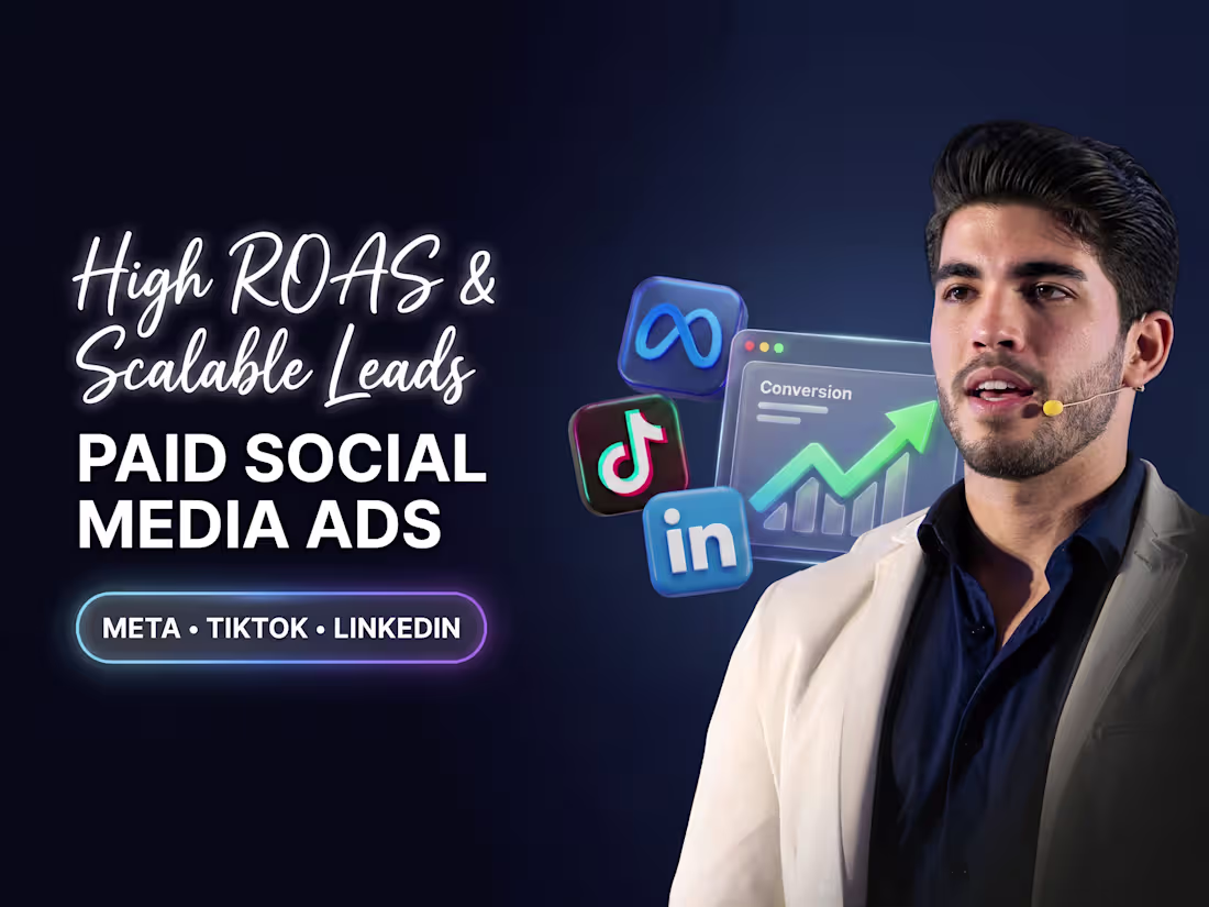 Cover image for Paid social media ad campaigns for sales and leads - Full Setup