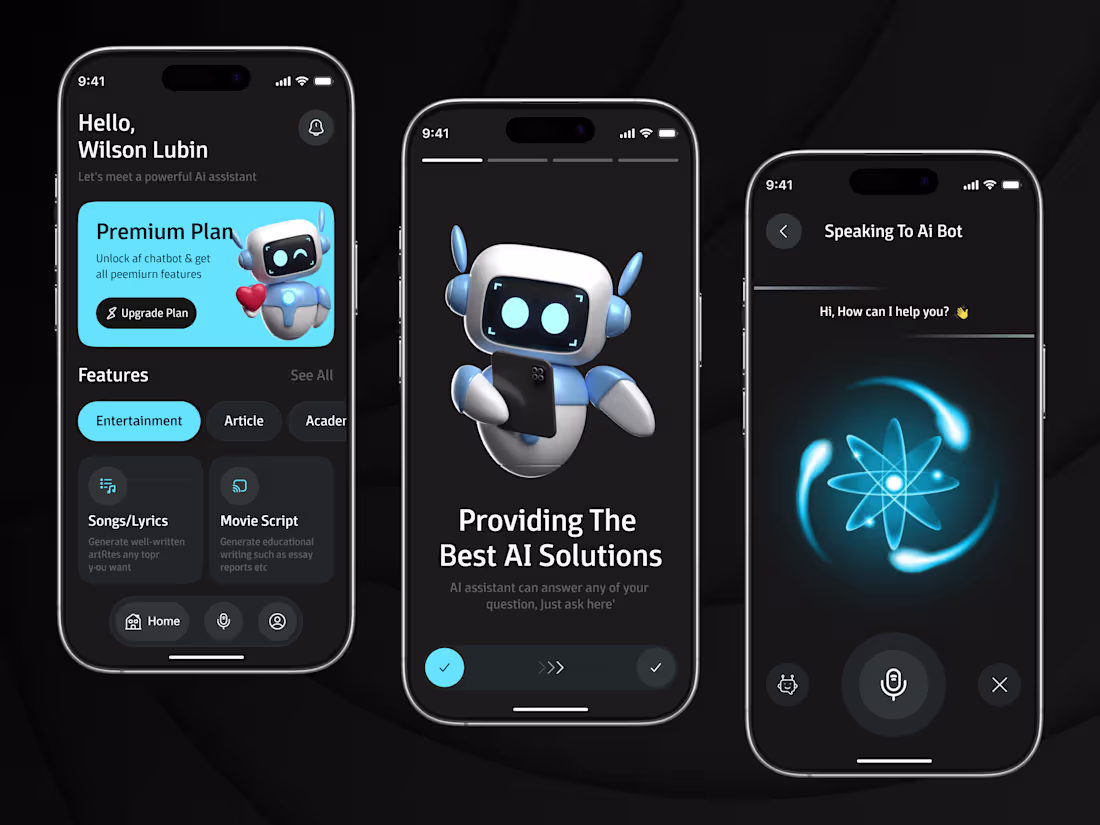 Cover image for AI Assistant App UI/UX Design